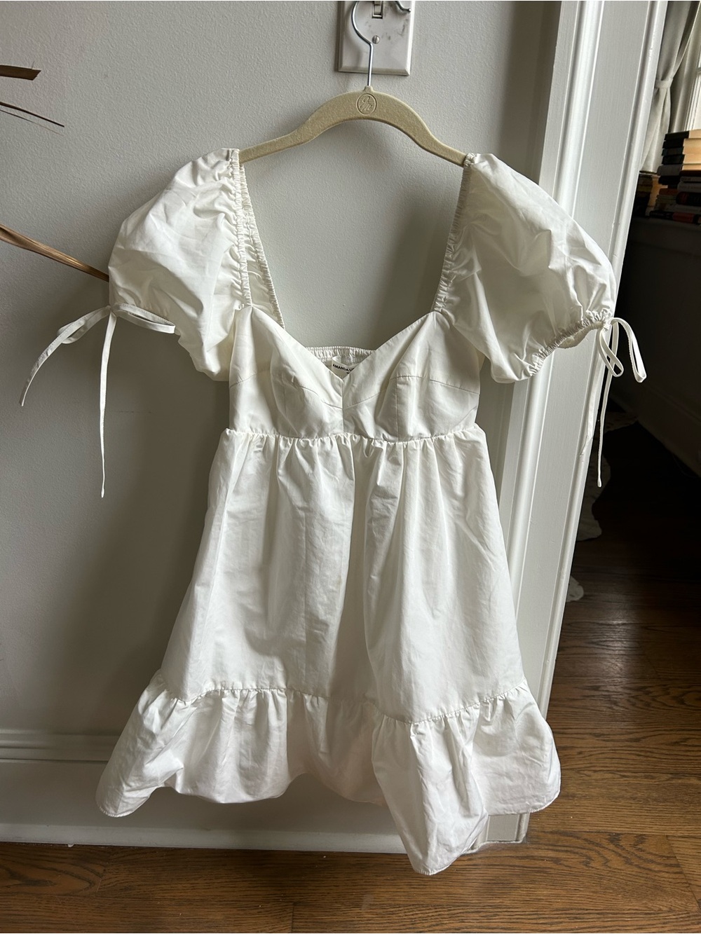 Amanda Uprichard White Smocked Detail Dress